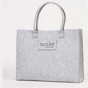 Acoufelt Felt Shoulder Bag Gray Large